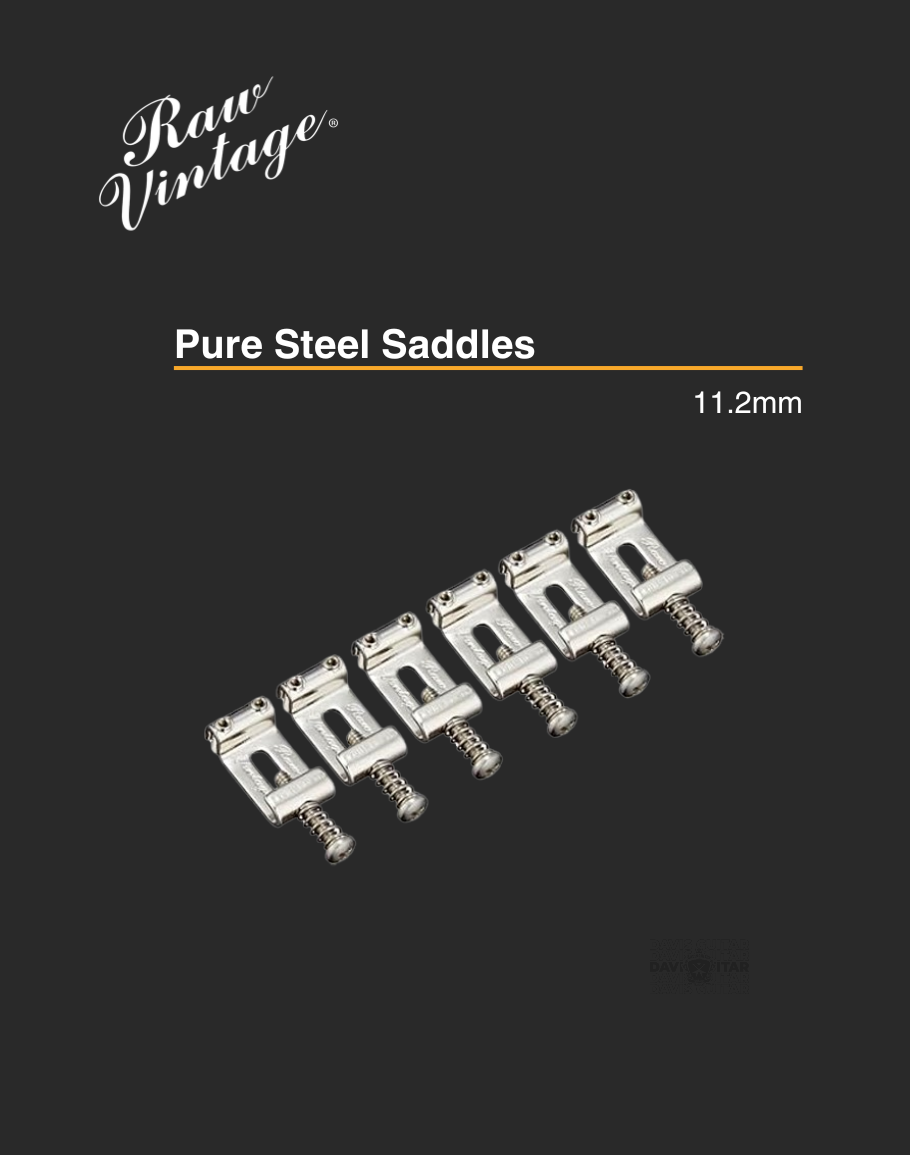 Xotic Raw Vintage Pure Steel Saddles - RVS-112