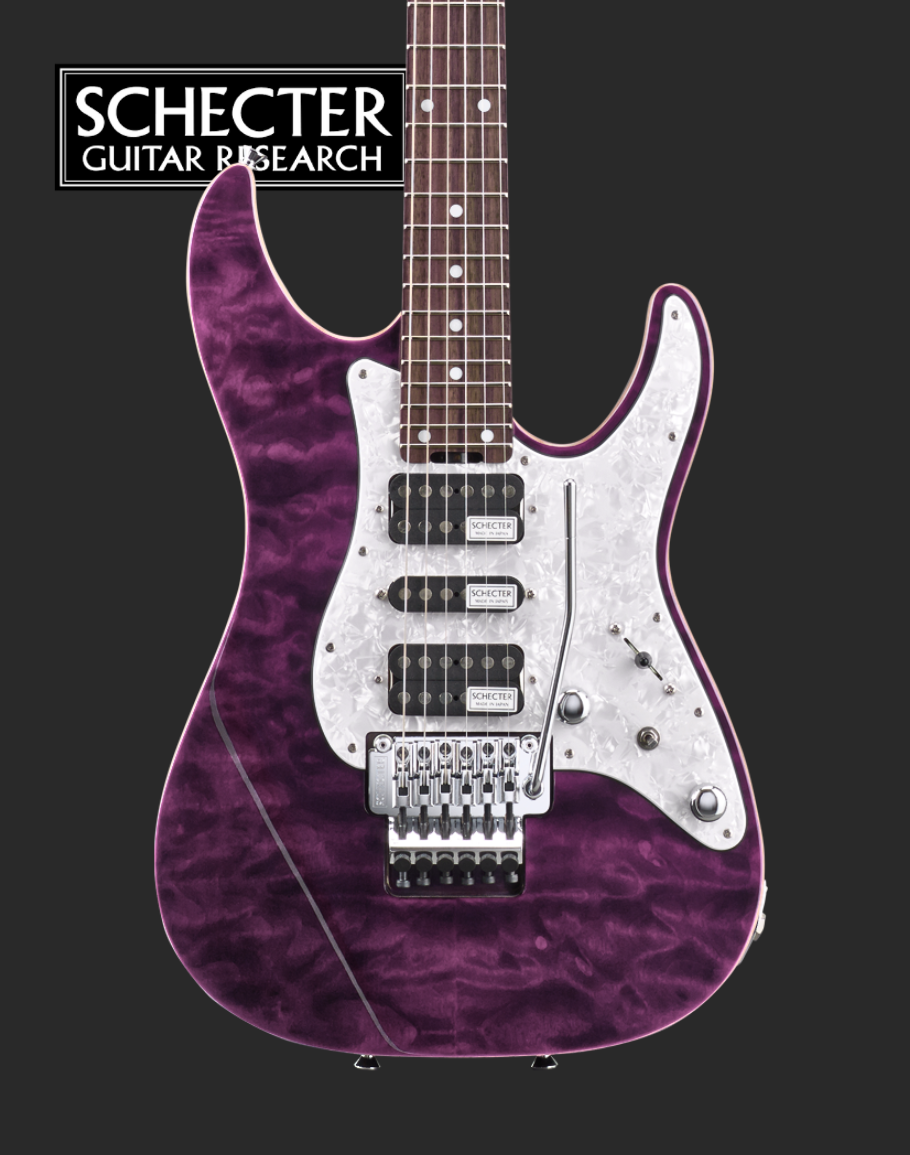 SCHECTER SD-2-24 Trans Purple（TP） Schecter Japan SD-2-24-AL - See Thru Purple Electric Guitar