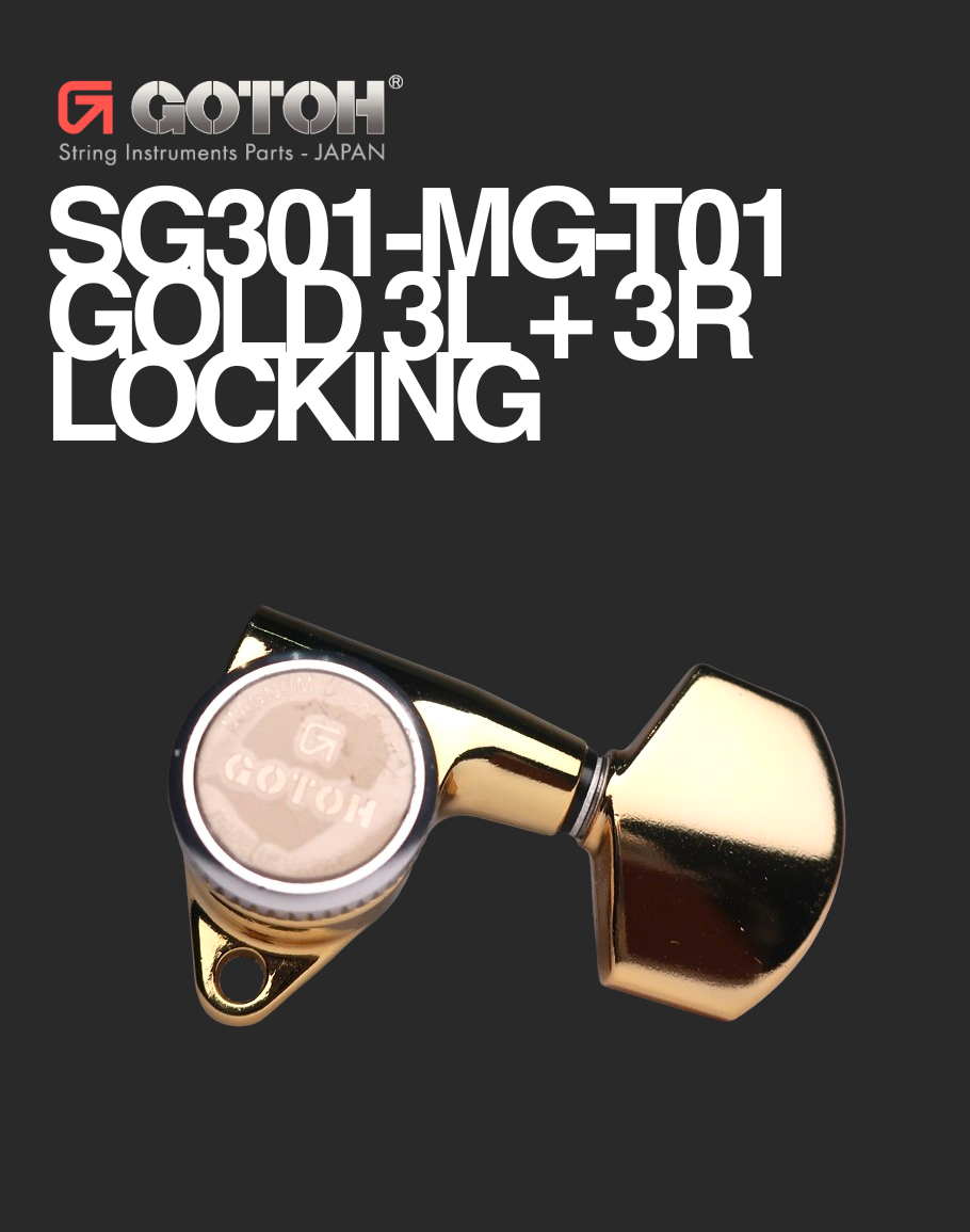 Gotoh 3 Per Side - SG301-MG-T01 Gold