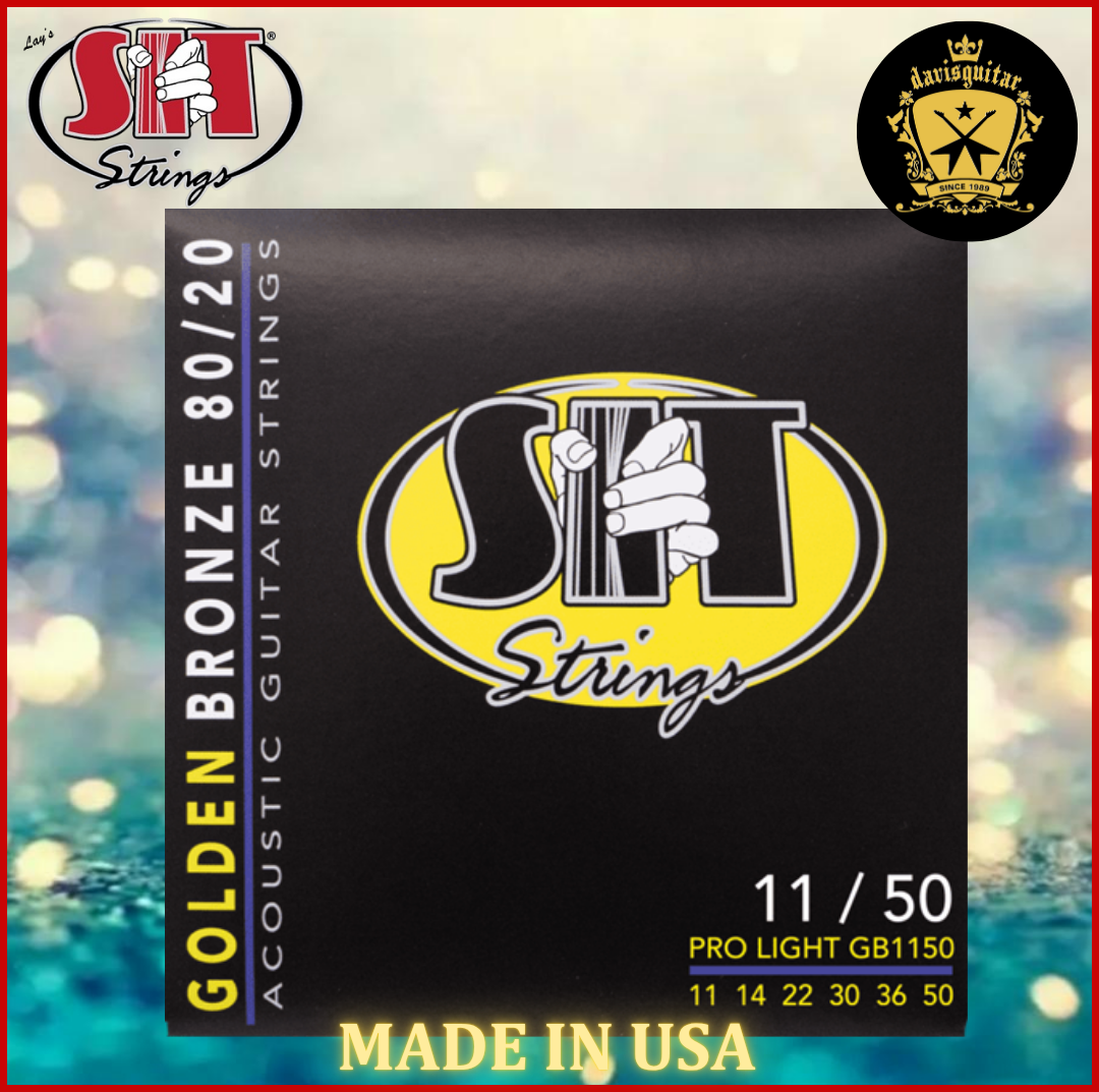 SIT GB1150 Acoustic Guitar Strings 11-50 Golden Bronze 80/20 Pro Light