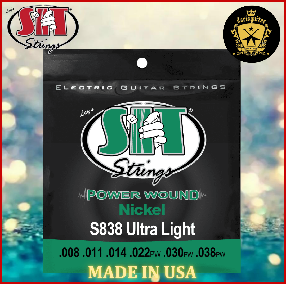 SIT 8-38 Power Wound Nickel Electric Guitar Strings