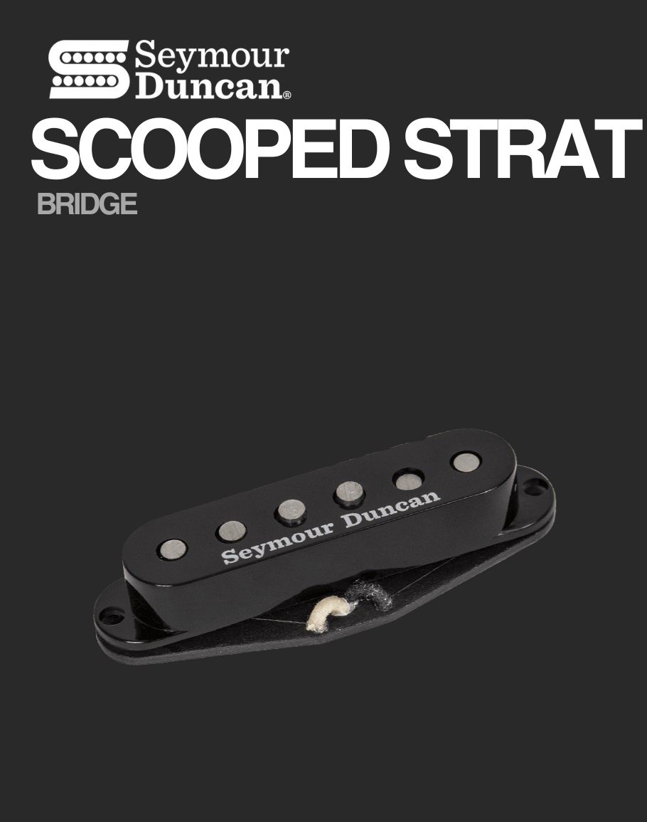 Scooped Strat Bridge - Black