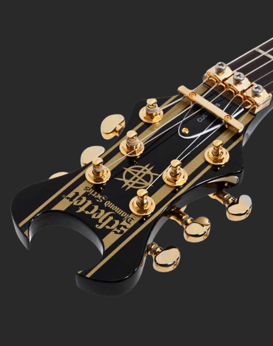 PRE-ORDER Schecter Synyster Custom-S - Black Gold Stripes