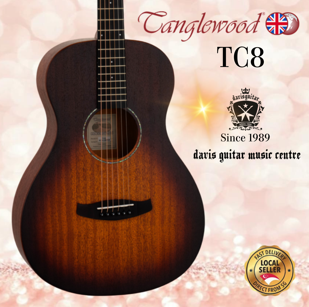 Tanglewood Acoustic Guitar TC8 Satin Sunburst