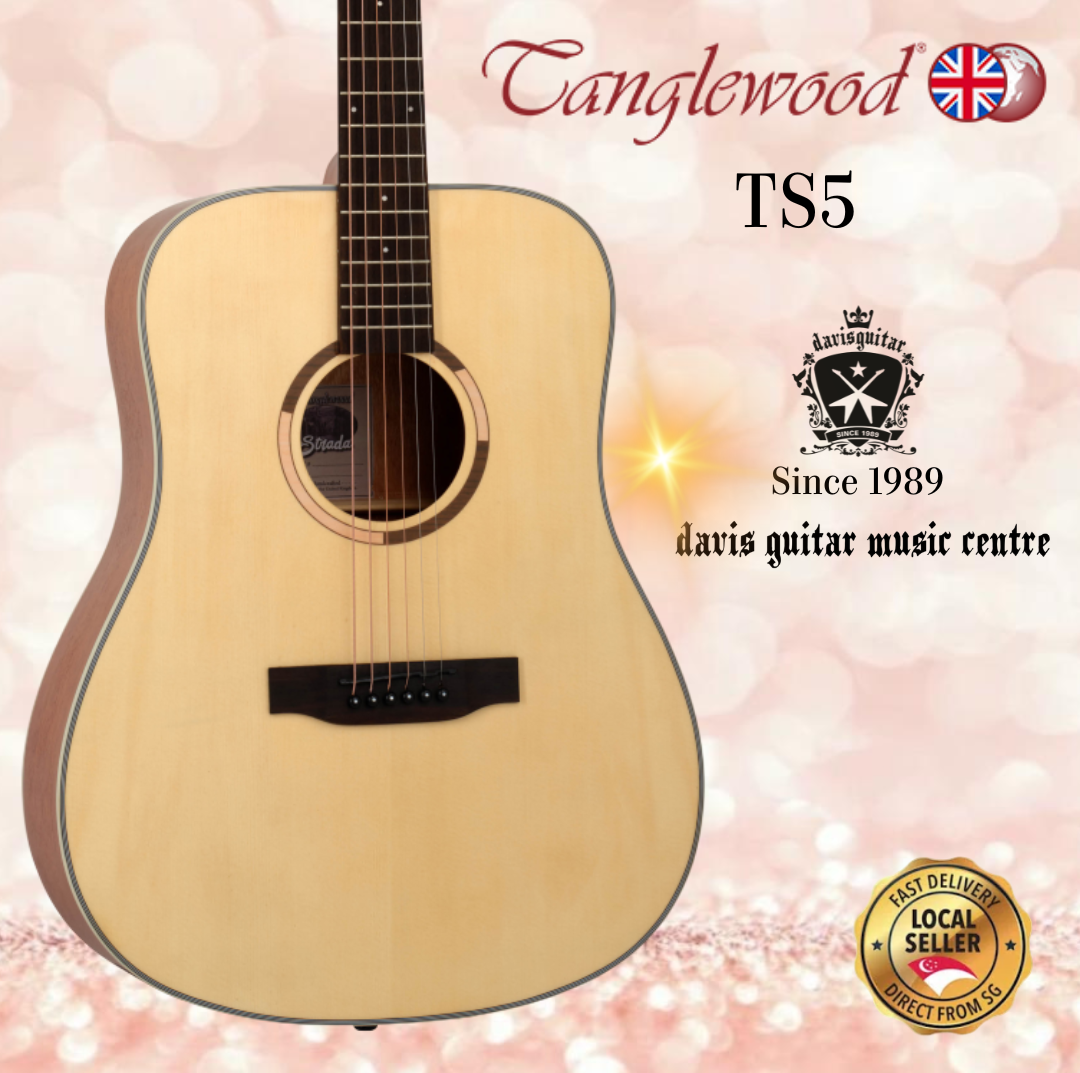 Tanglewood Acoustic Guitar TS5 Satin Natural Satin Folk