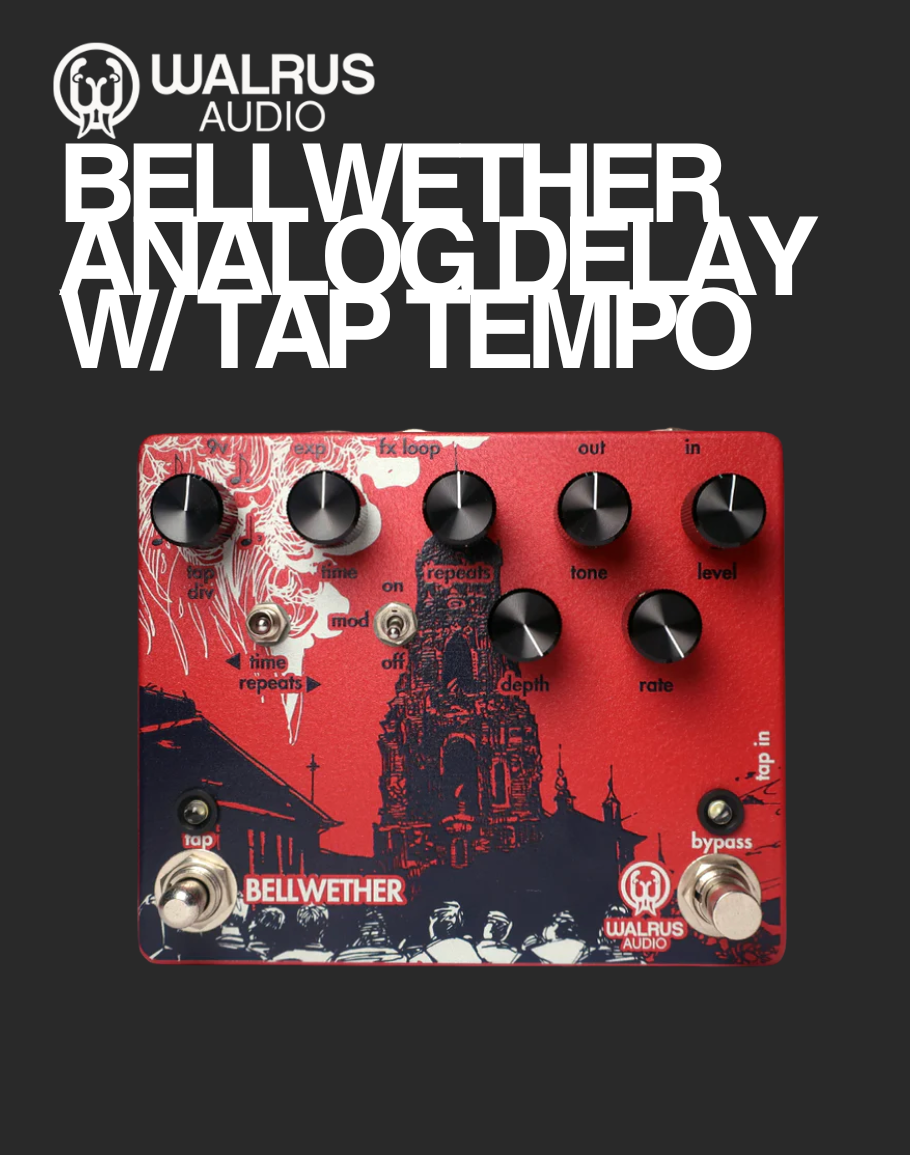 analog delay pedal with tap tempo Walrus Audio Bellwether Analog Delay w/ Tap Tempo – Davis Guitar