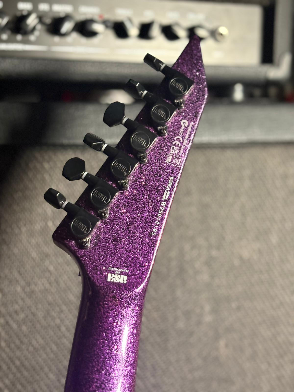 ESP LTD Kirk Hammett KH-602 Purple Sparkle EMG Floyd Rose Electric Guitar