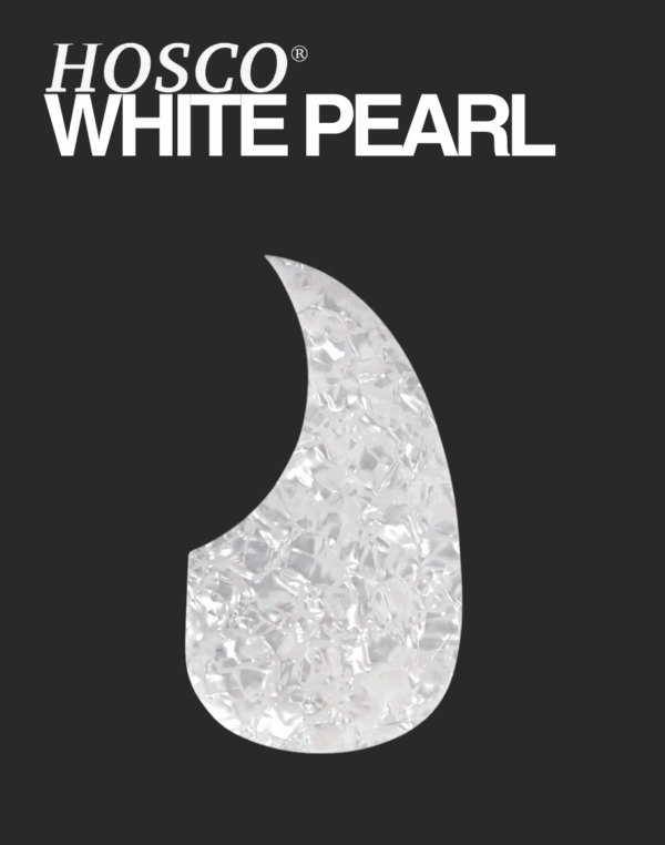 Hosco Acoustic Pickguard - White Pearl
