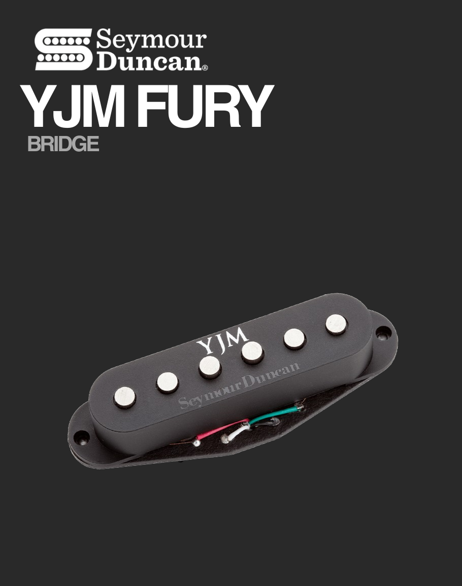 YJM Fury Strat Bridge - Black