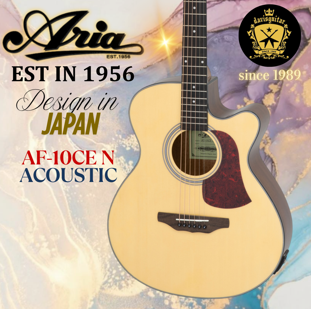 Aria Acoustic Electric Guitar AF-10CE TS Gloss Natural
