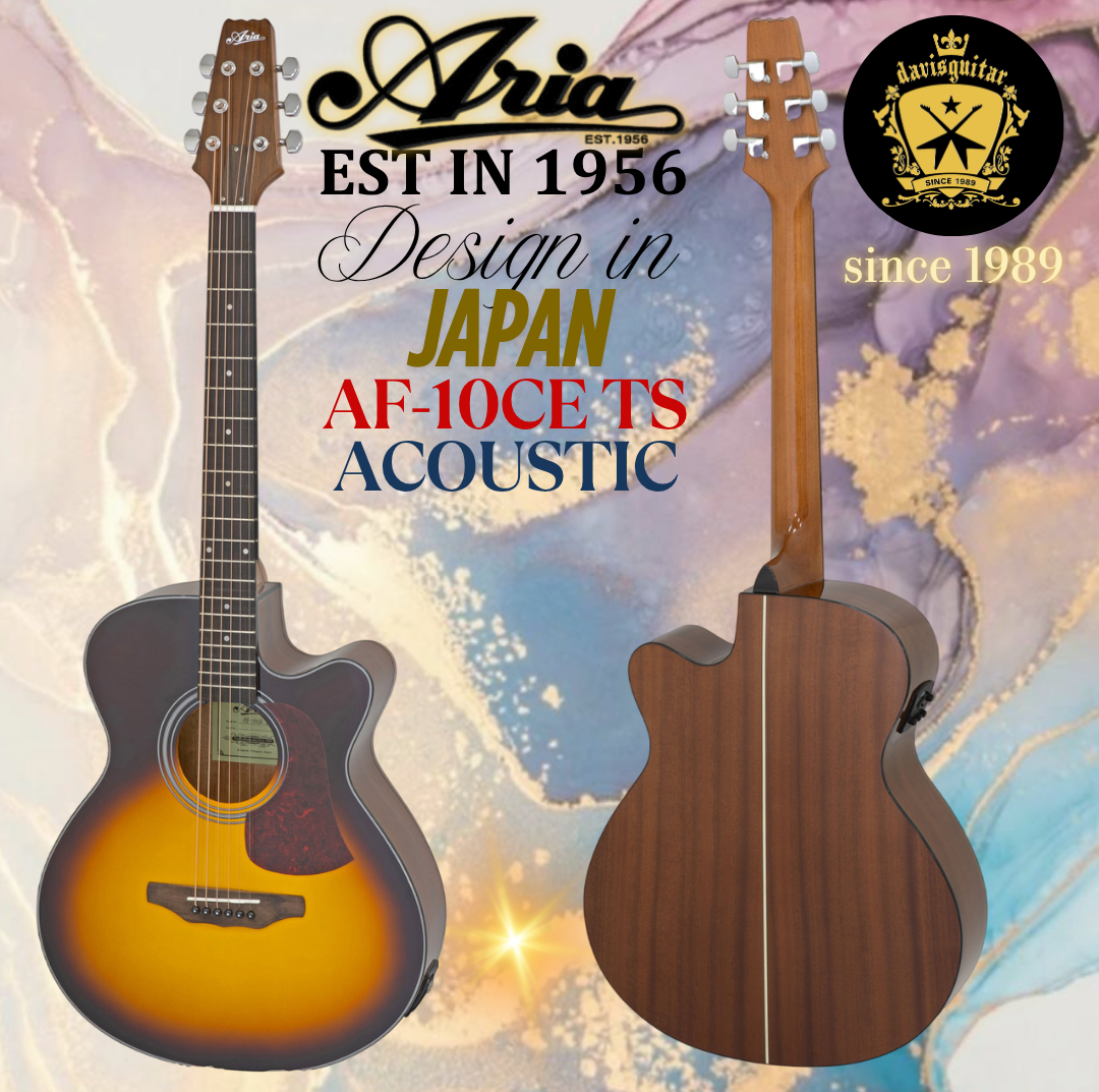 Aria Acoustic Electric Guitar AF-10CE TS Gloss Sunburst