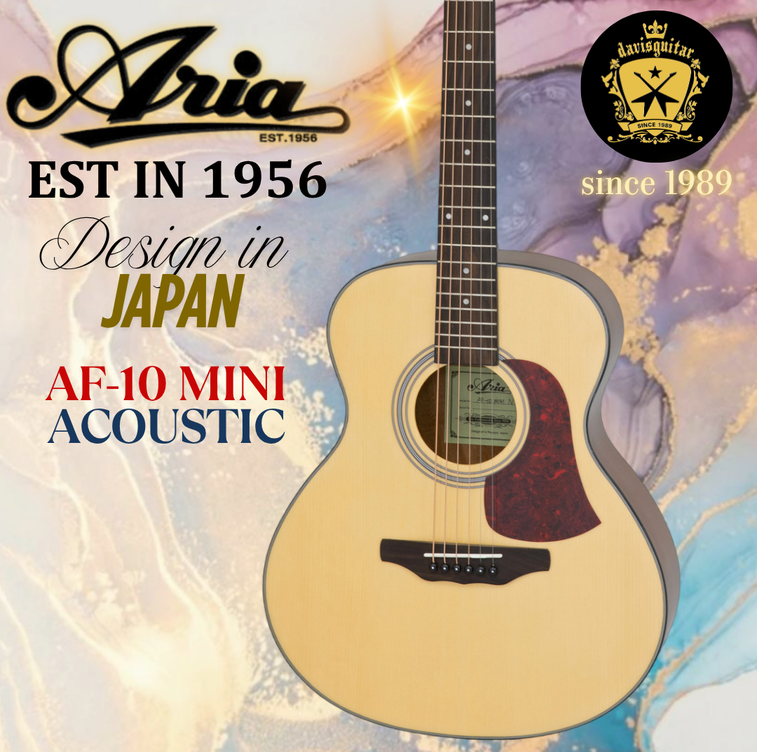 Aria Acoustic Guitar AF-10 MINI Gloss Natural