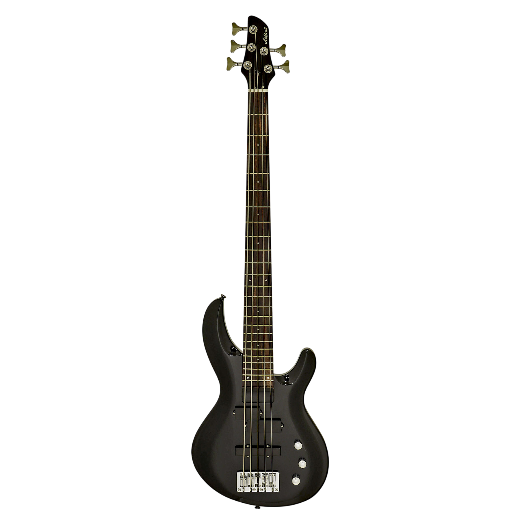 Aria 5 String Bass Guitar IGB-STD-5 Metallic Black PJ Pickup