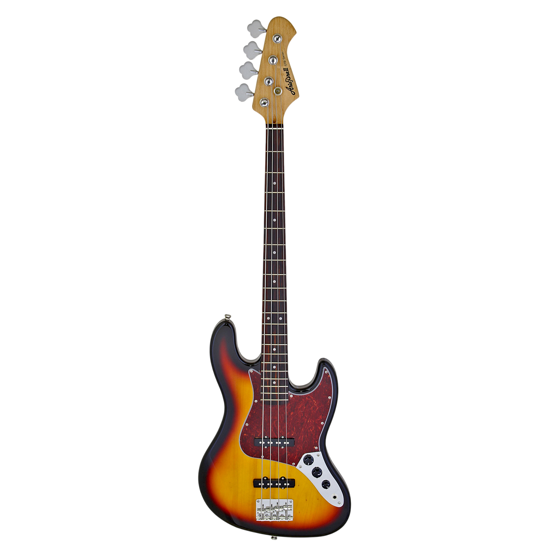 Aria 4 String Electric Bass Guitar STB-JB-TT-3TS Jazz Pickup Sunburst