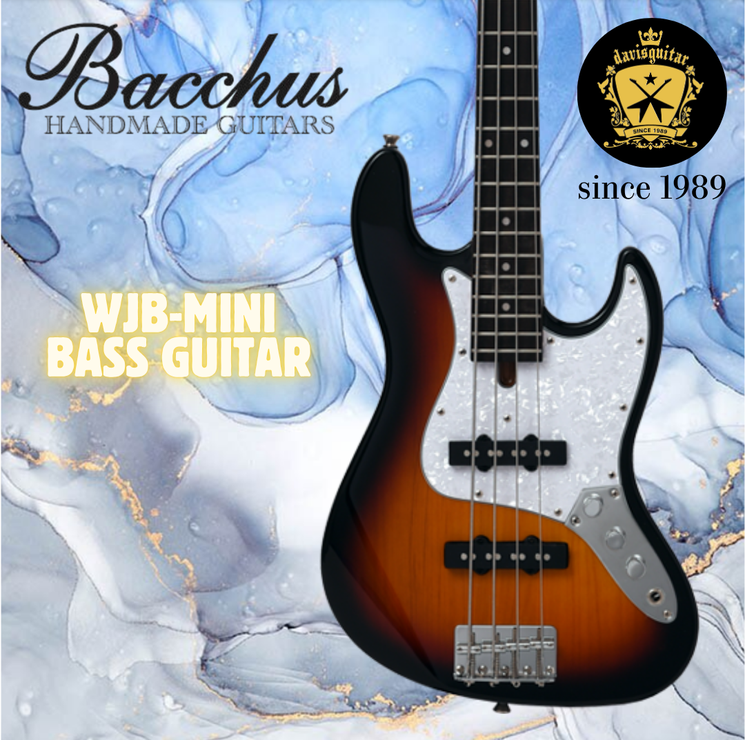 Bacchus WJB-Mini/R Sunburst Mini 4 strings Bass Guitar with bag