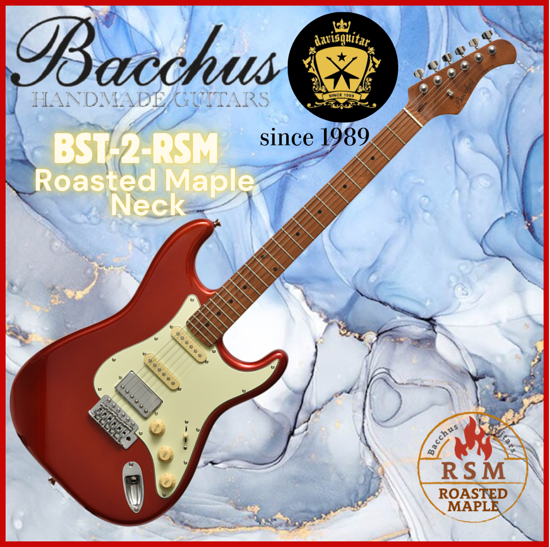 Bacchus BST-2-RSM-M-CAR Electric Guitar Roasted Maple Neck Candy Apple Red