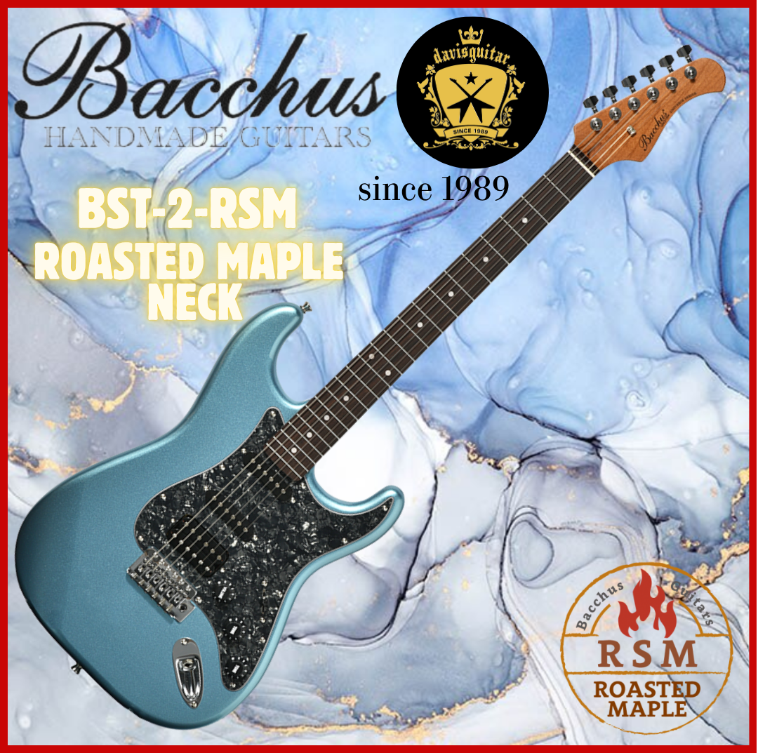 Bacchus BST-2-RSM-R-BPPG IBM Ice Blue Metallic Roasted Maple Neck Electric Guitar