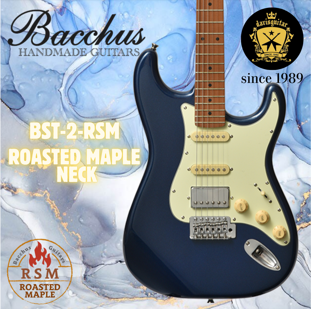 Bacchus BST-2-RSM-M-DLPB HSS Electric Guitar Roasted Maple Neck Dark Blue