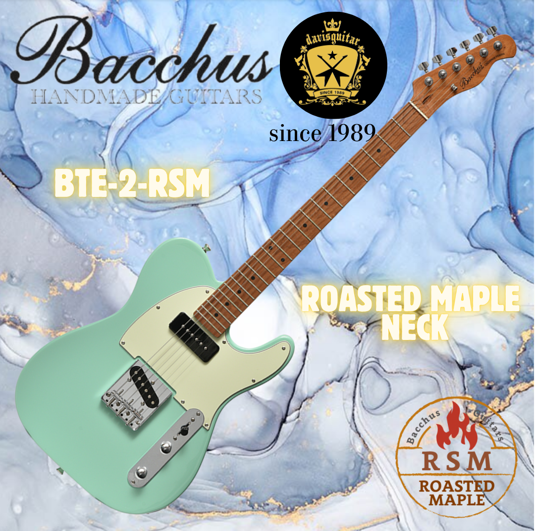 Bacchus BTE-2-RSM-M-SFG Electric Guitar Tele Sea Foam Green Roasted Maple Neck