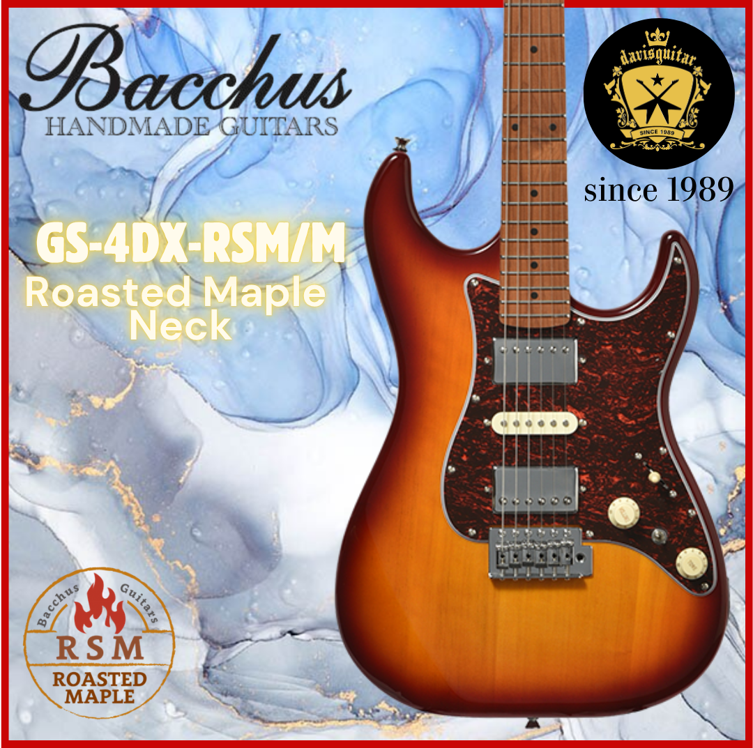 Bacchus Electric Guitar GS-4DX-RSM-M-CS Cherry Sunburst Roasted Maple Neck Stainless Steel Frets