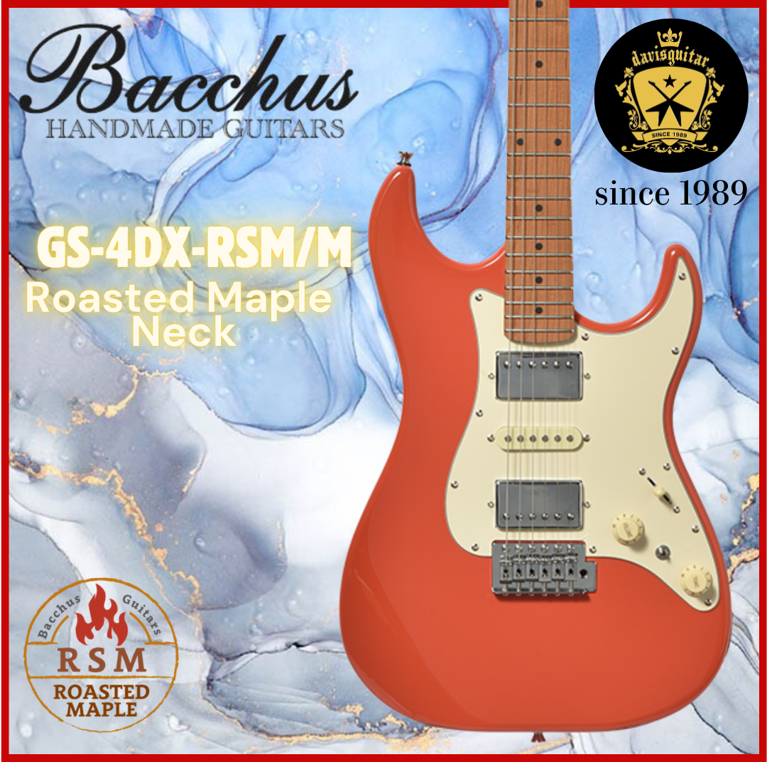 Bacchus Electric Guitar GS-4DX-RSM-M-CS Cherry Sunburst Roasted Maple Neck Stainless Steel Frets