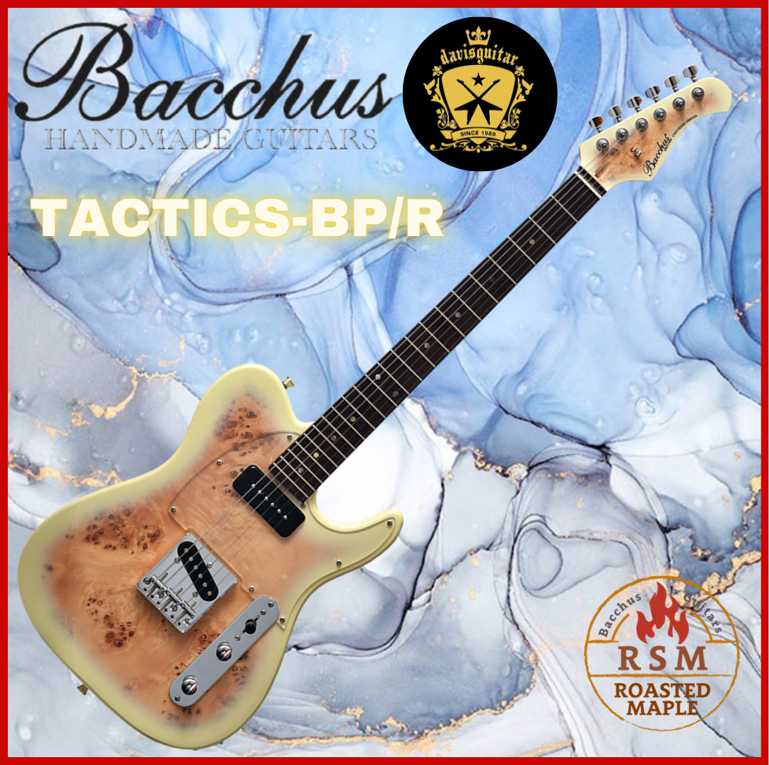 Bacchus TACTICS‑BP/R Electric Guitar Burl Poplar Top Tele