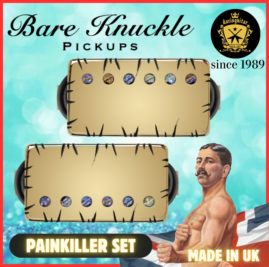 Bare Knuckle Painkiller Humbucker Set Electric Guitar Pickup Gold Battleworn 4 Conductor