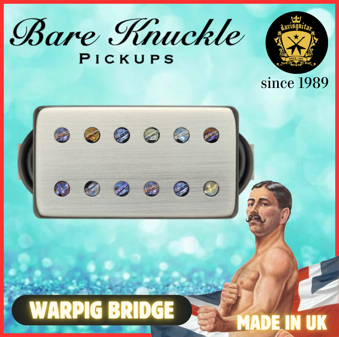 Bare Knuckle Warpig Humbucker Bridge Electric Guitar Pickup Brushed Nickel 4 Conductor