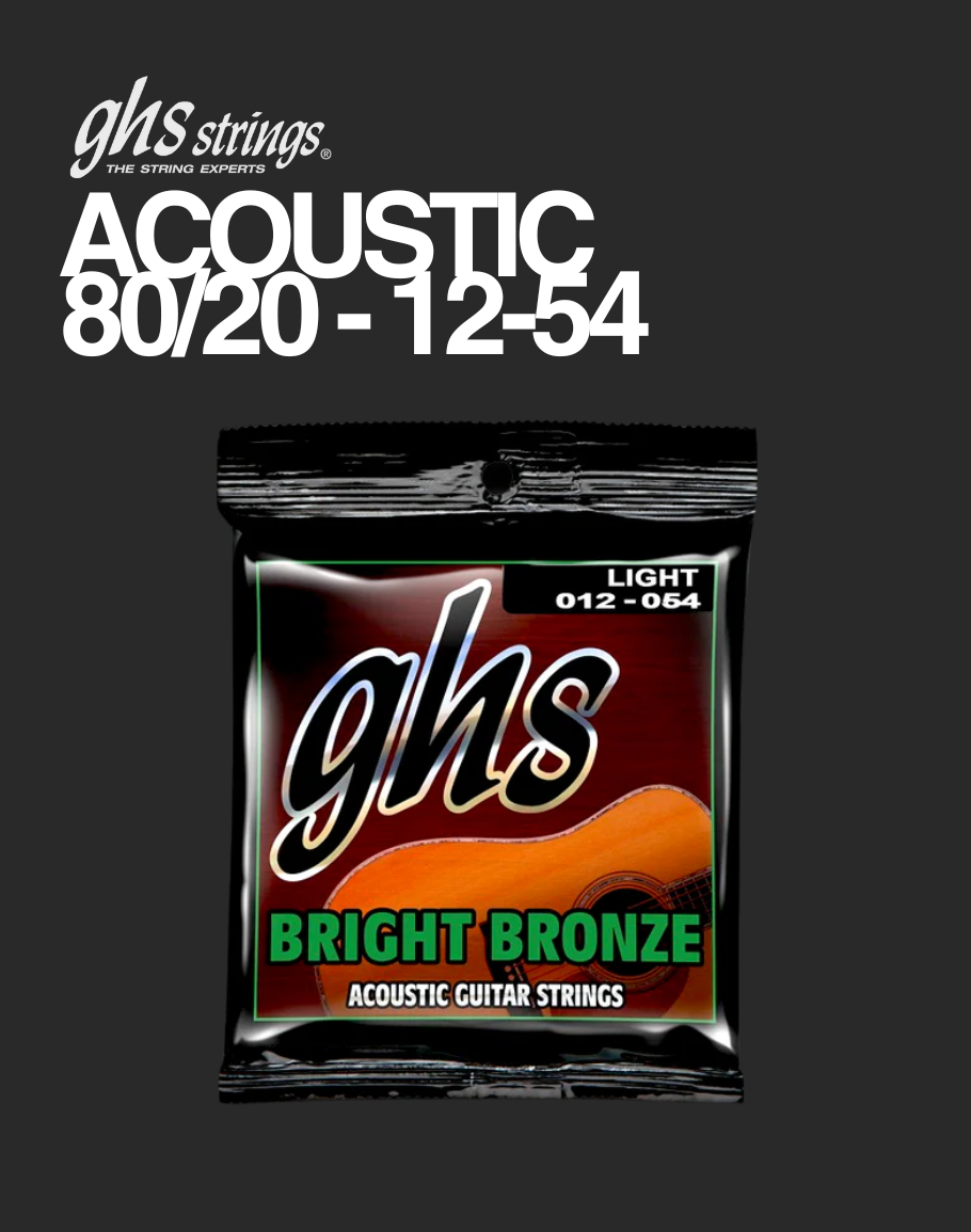 GHS Acoustic Bright Bronze 80/20 - 12-54