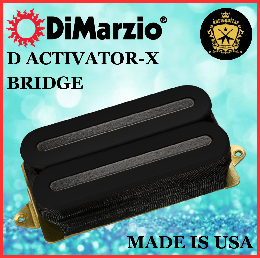 DiMarzio Electric Guitar Pickup D Activator-X Bridge Humbucker DP222 Black
