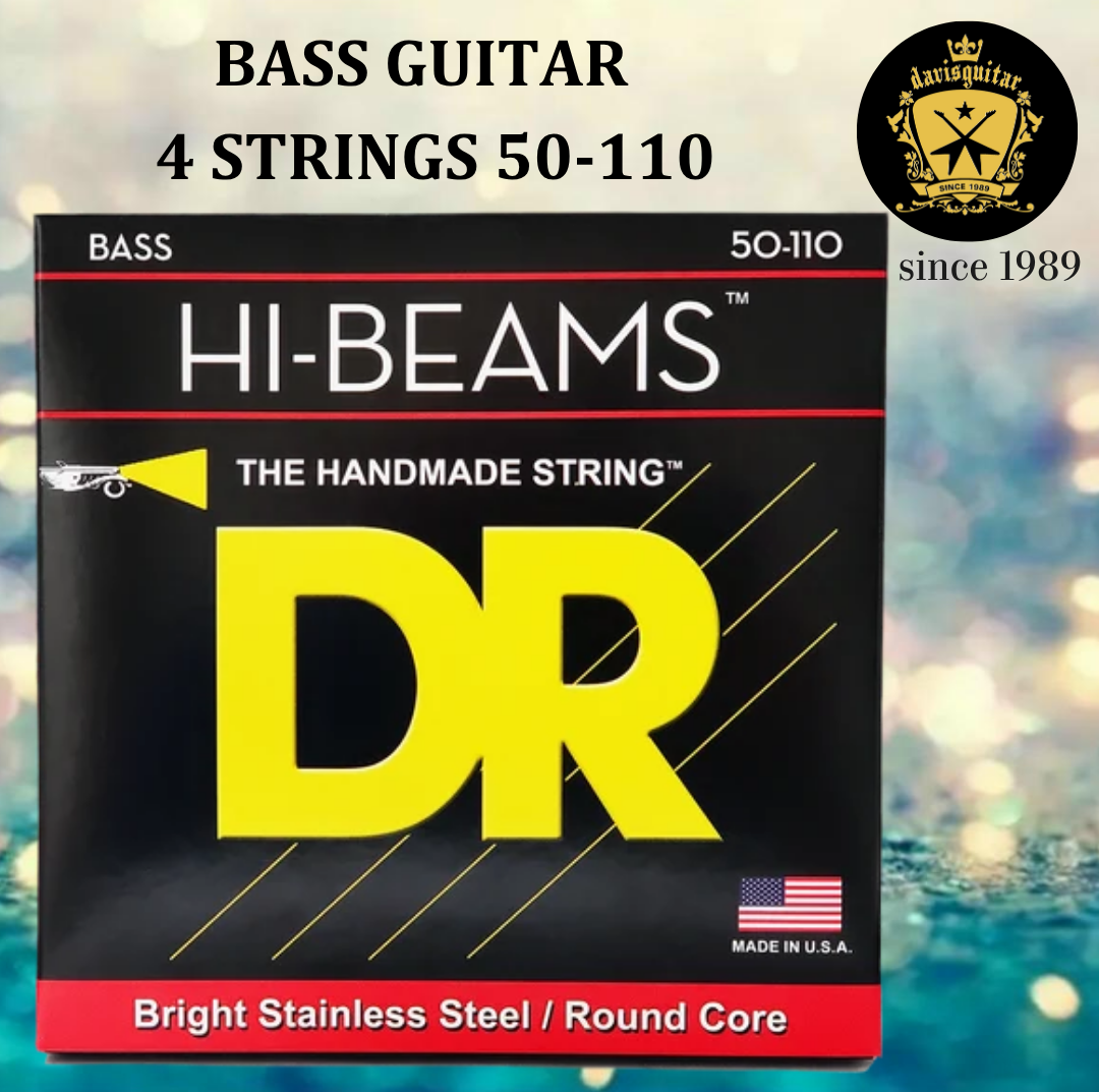 DR Strings 50-110 ER-50 Hi-Beam Stainless Steel Bass 4 Strings Round Wound