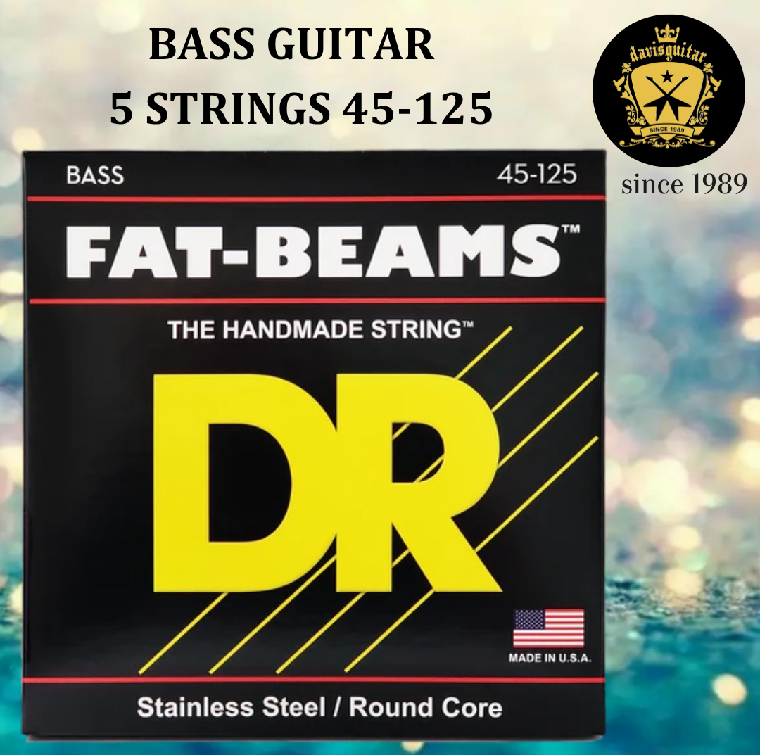 DR Strings FB5-45 FAT-BEAMS 45-125 Stainless Steel Bass 5 Strings