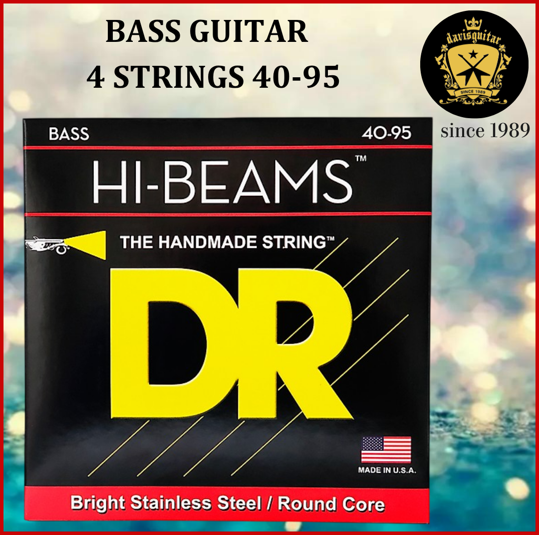 DR Strings 40-95 LLR-40 Hi-Beam™ Stainless Steel Bass 4 Strings Round Wound