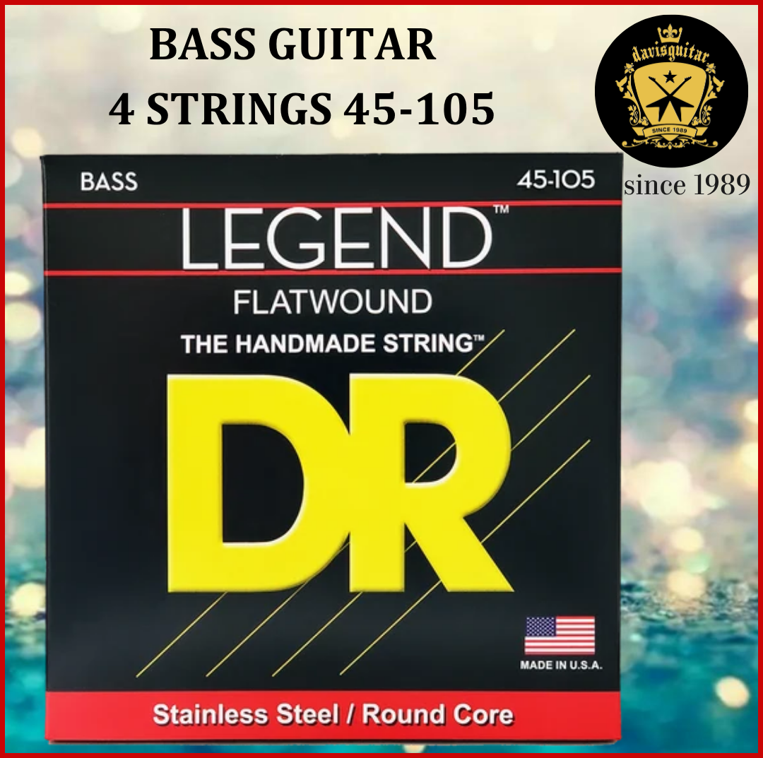 DR Strings 45-105 FL-45 LEGEND™ Polished Flat Wound Bass 4 Strings