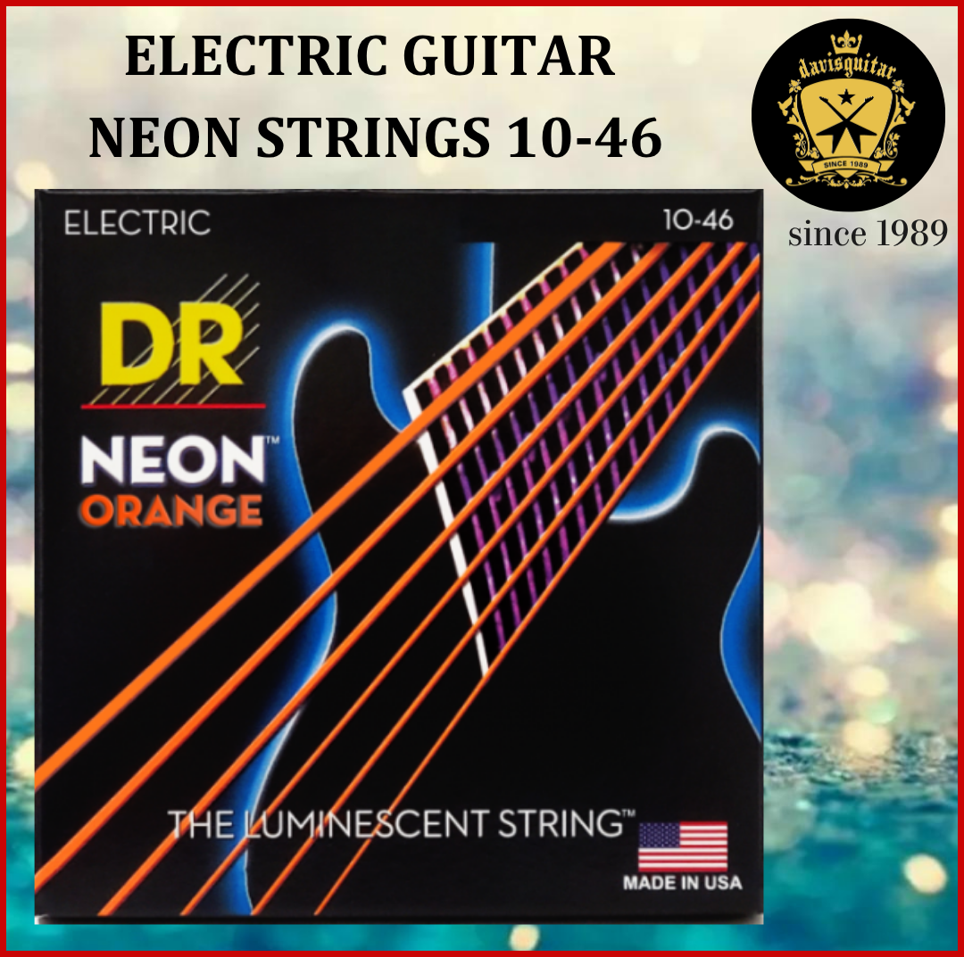 DR Strings 10-46 NOE-10 Hi-DEF NEON™ Color Coated Electric Guitar Strings