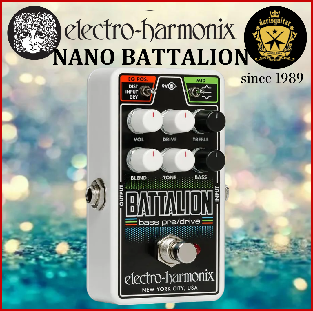 Electro-Harmonix EHX Nano Battalion Bass Preamp Overdrive Guitar Pedal