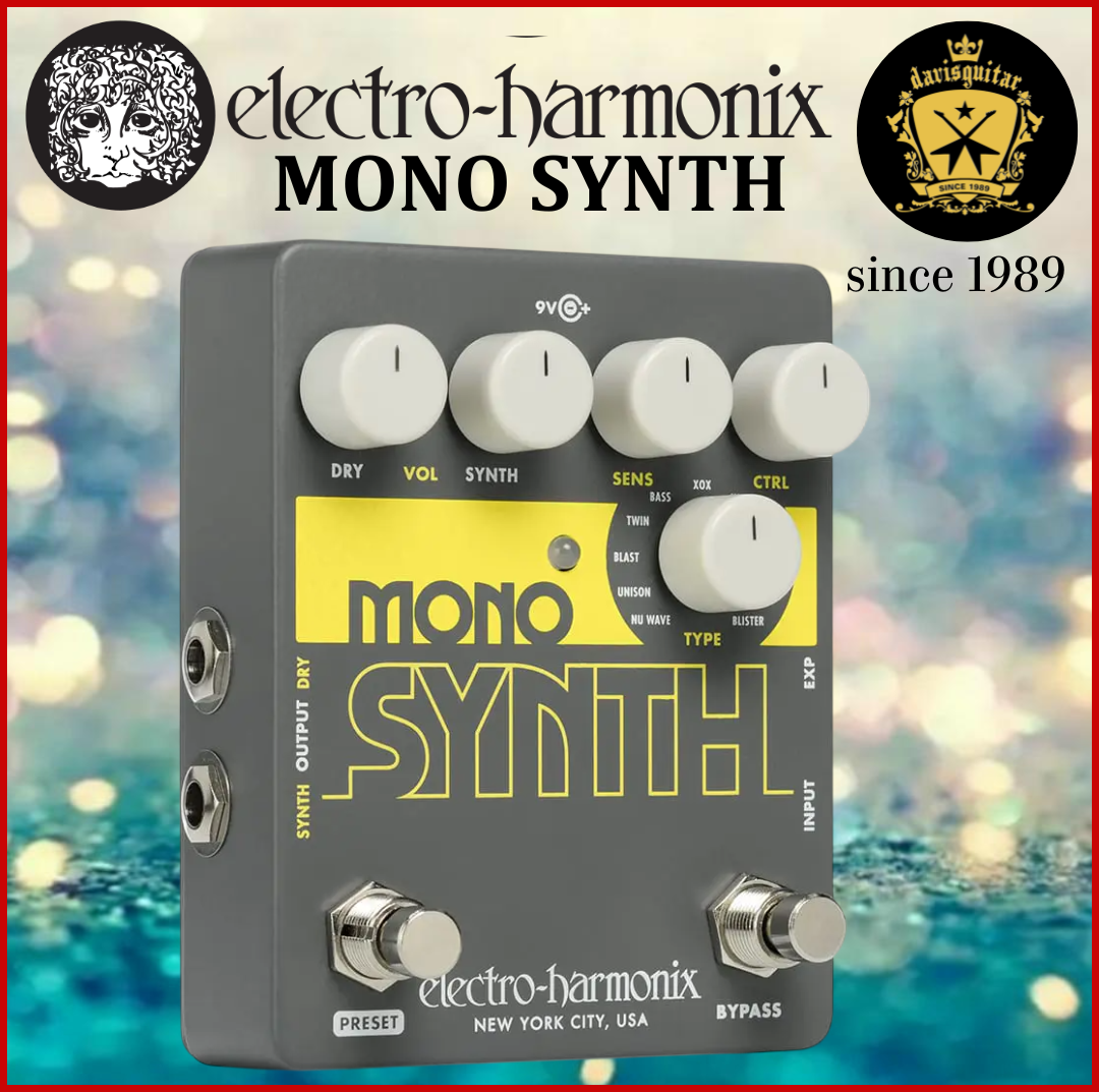 Electro-Harmonix EHX Mono Synth Guitar Synthesizer Guitar Effect Pedal