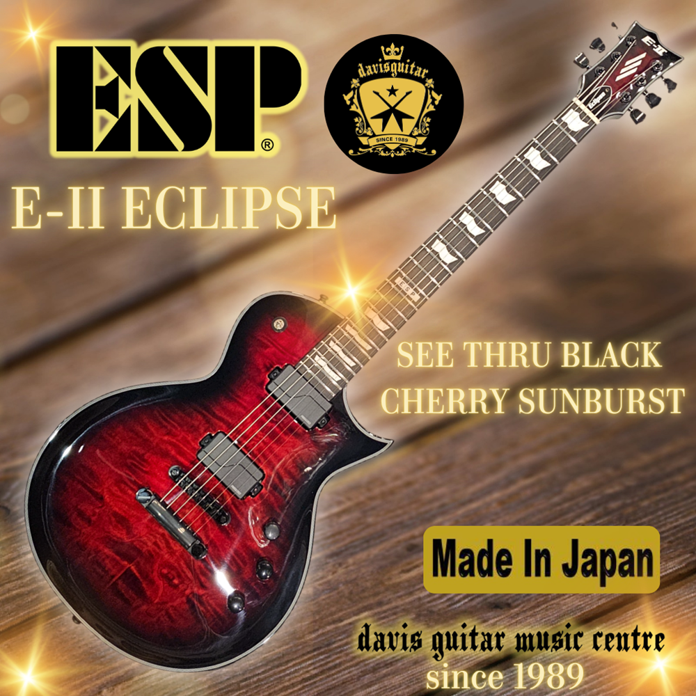 ESP E-II Eclipse Quilt Maple Fishman Fluence See Thru Black Cherry Sunburst Electric Guitar Made In Japan