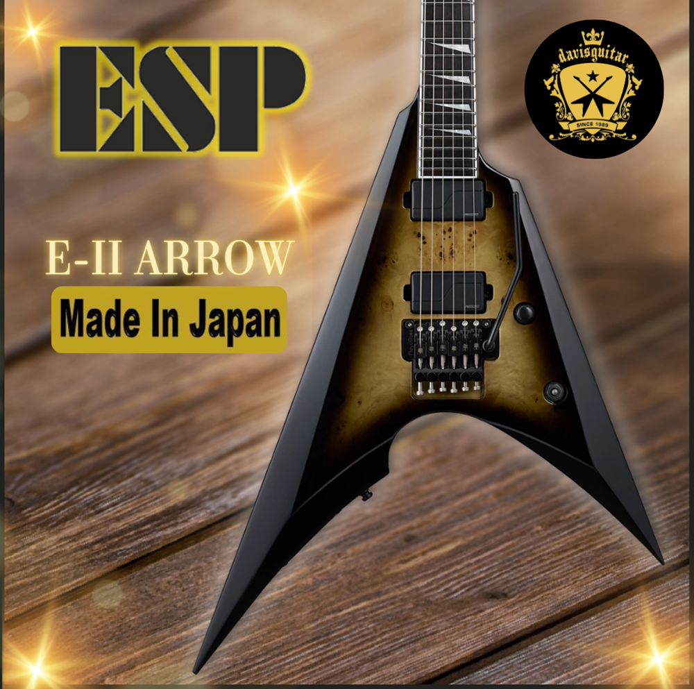 ESP E-II Arrow Nebula Black Burst Floyd Rose Fishman Electric