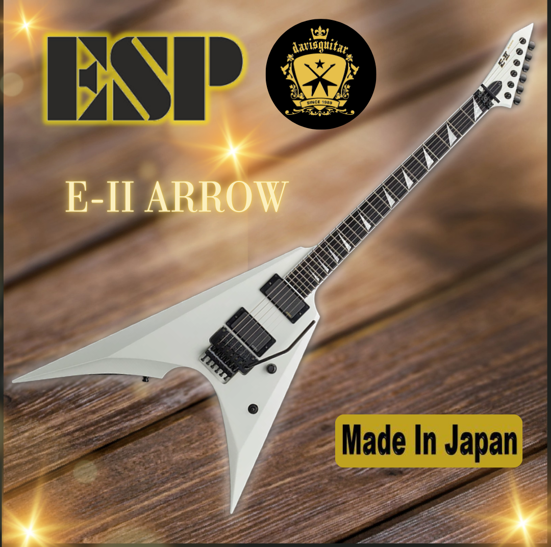 ESP E-II Arrow Snow White Floyd Rose Electric Guitar with Hardcase Japan - Preorder