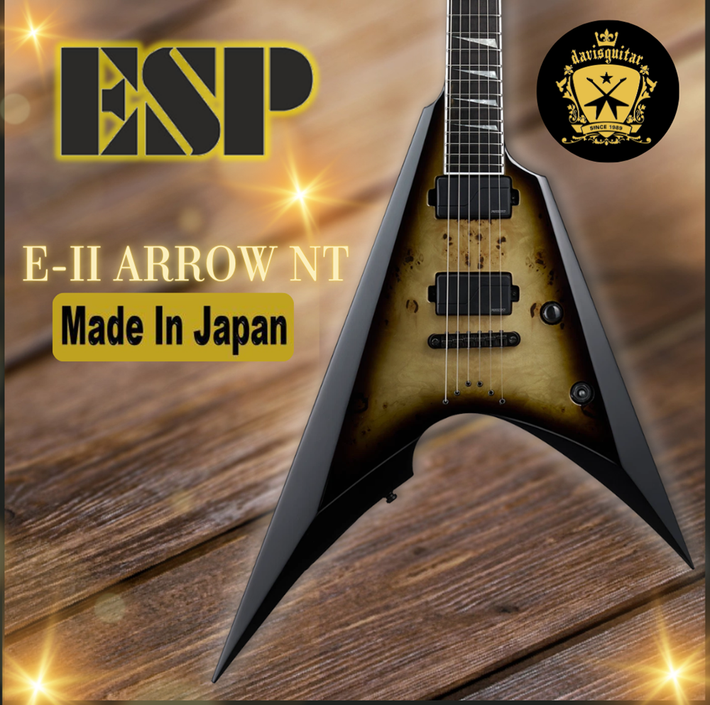 ESP E-II Arrow NT Nebula Black Burst Hardware Electric Guitar with Hardcase -Preorder