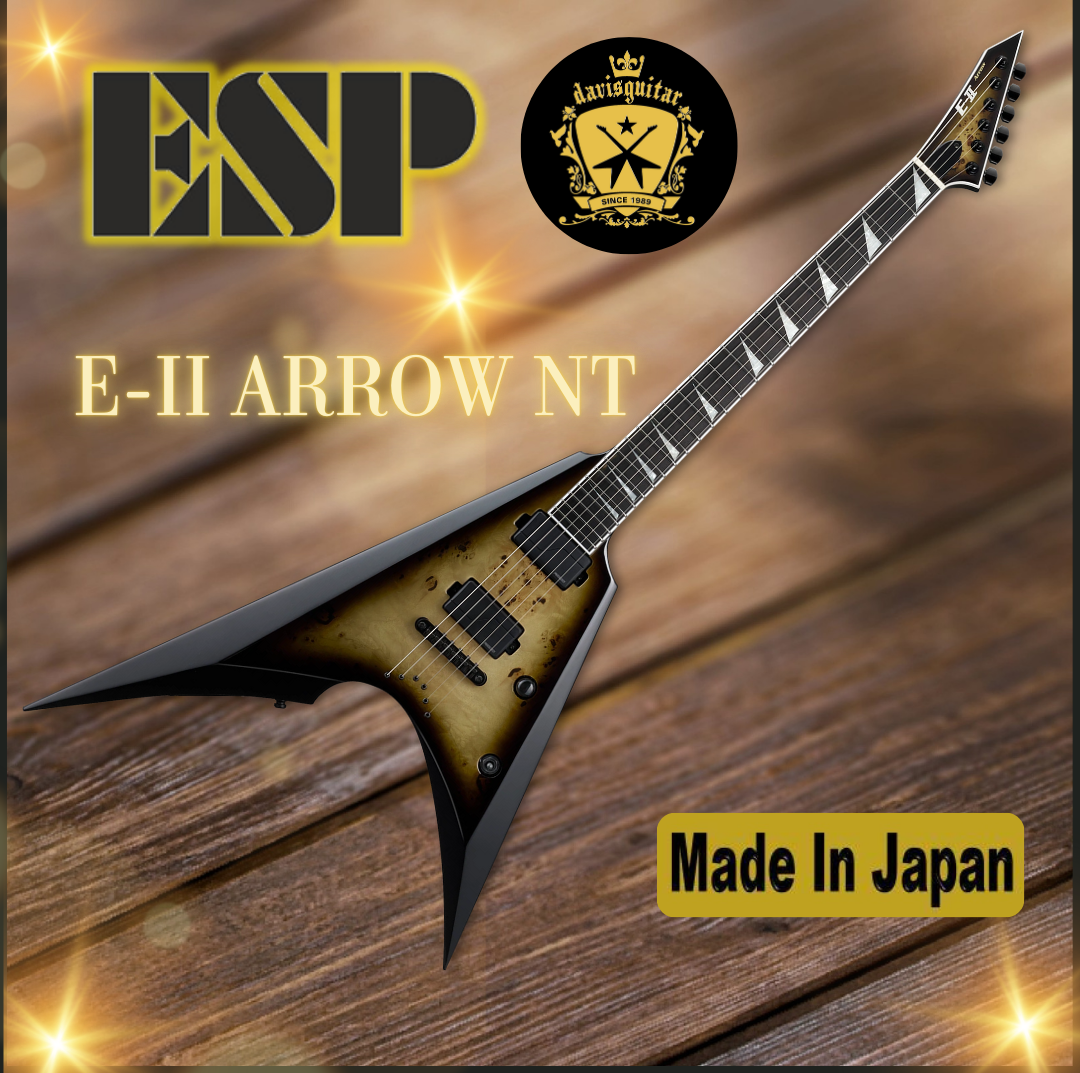 ESP E-II Arrow NT Nebula Black Burst Hardware Electric Guitar with Hardcase -Preorder