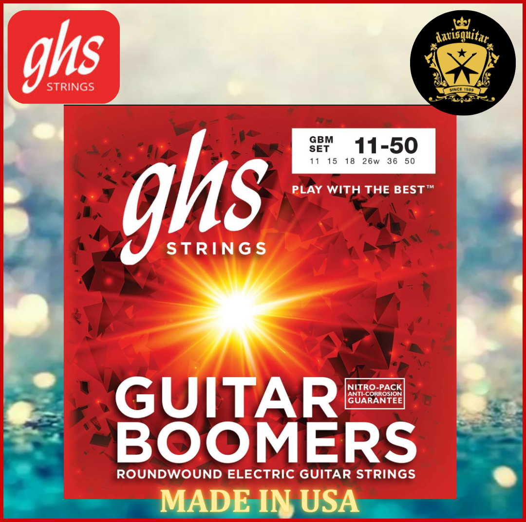 GHS Electric Guitar String Boomers GBM 011-050 Nickel Plated Steel Round Wound
