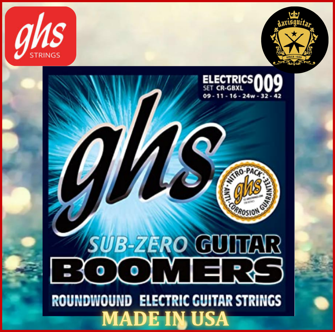GHS CR-GBXL 9-42 Sub-Zero Boomers Cryogenic Treatment Nickel Plated Steel Round Core Electric Guitar String