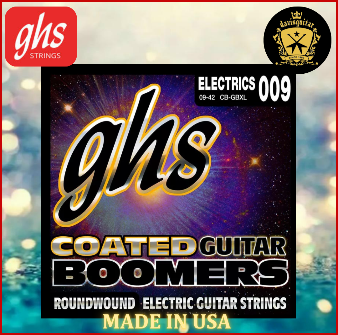 GHS CB-GBXL 9-42 Coated Boomers Nickel Plated Steel Round Core Electric Guitar String