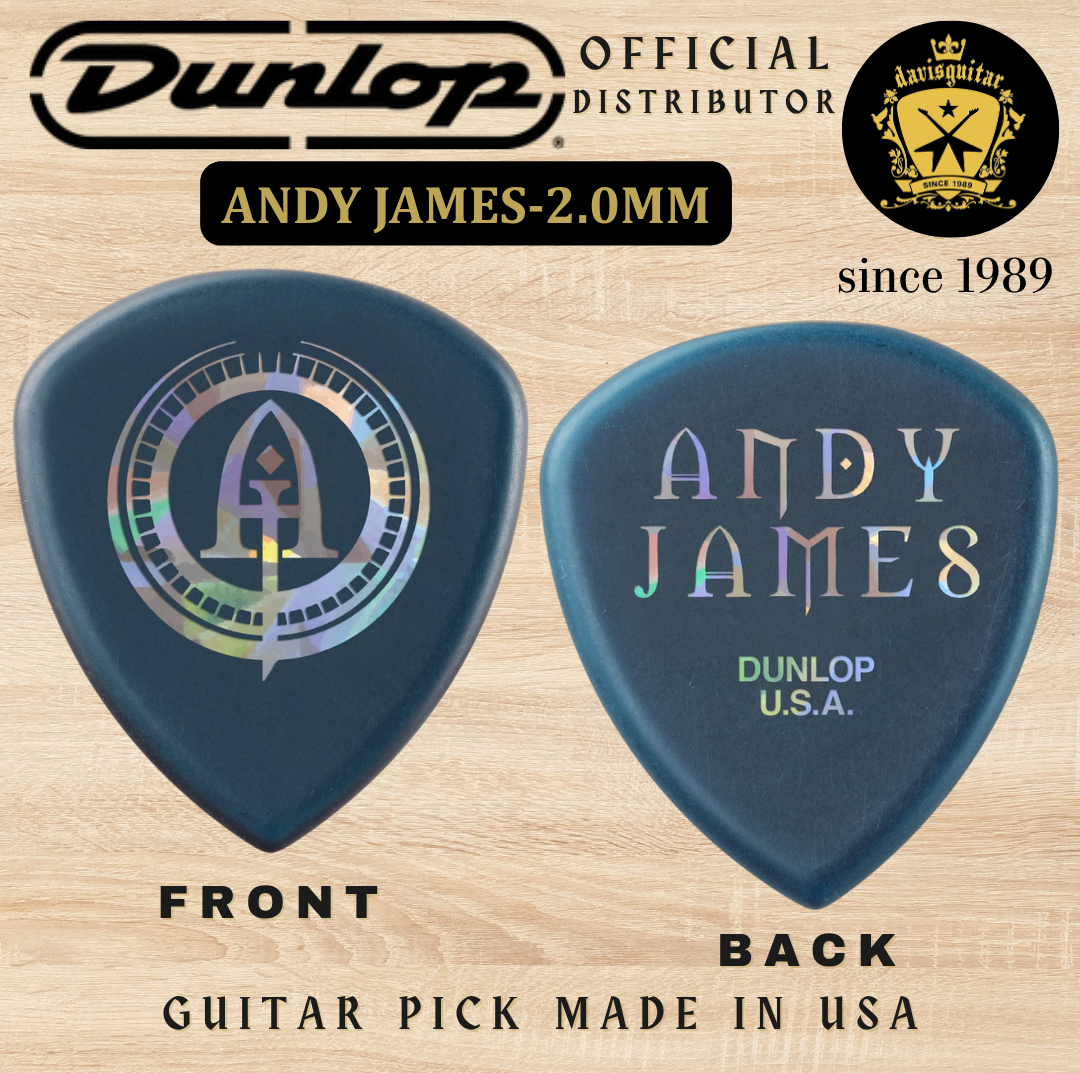 Jim Dunlop Guitar Pick Andy James Flow Jumbo 2.0mm Made In USA