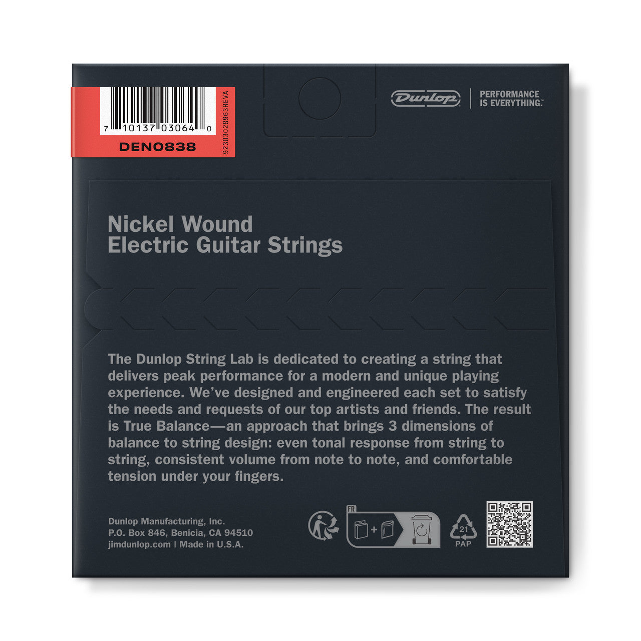 Jim Dunlop Electric Guitar Strings 8-38 Super Light Nickel Wound DEN0838