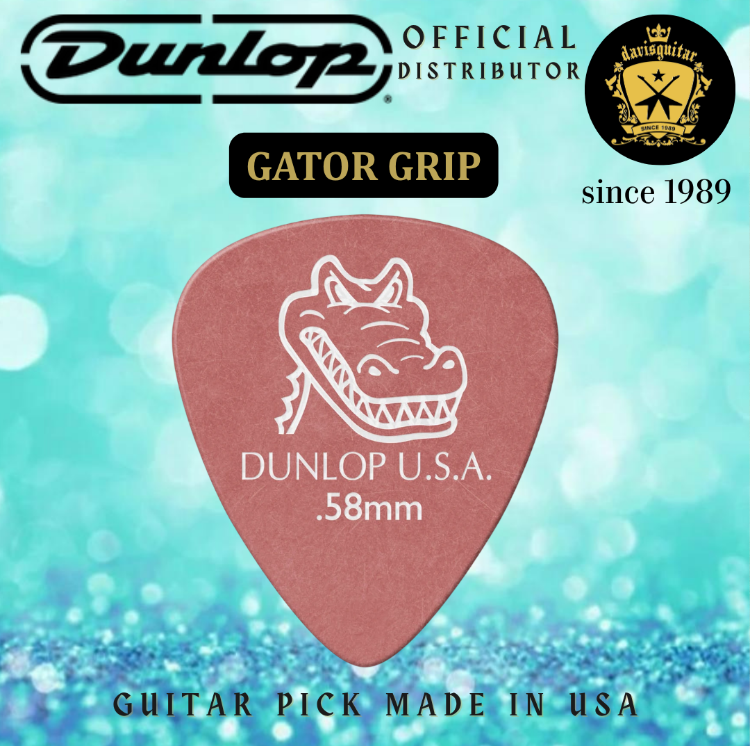 Jim Dunlop Guitar Pick Gator Grip 0.58mm Made In USA