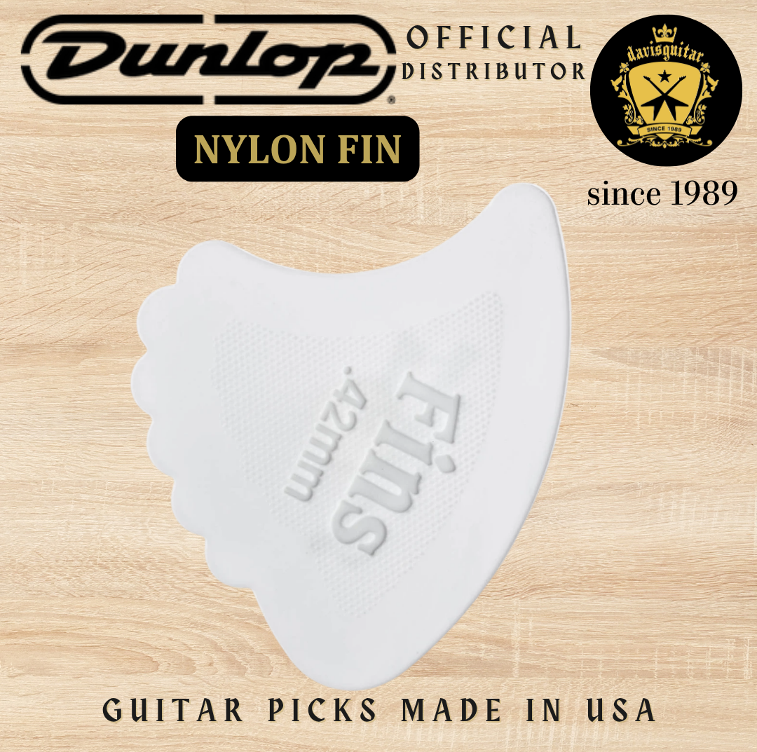 Jim Dunlop Guitar Pick Nylon Fin 0.42mm Made In USA