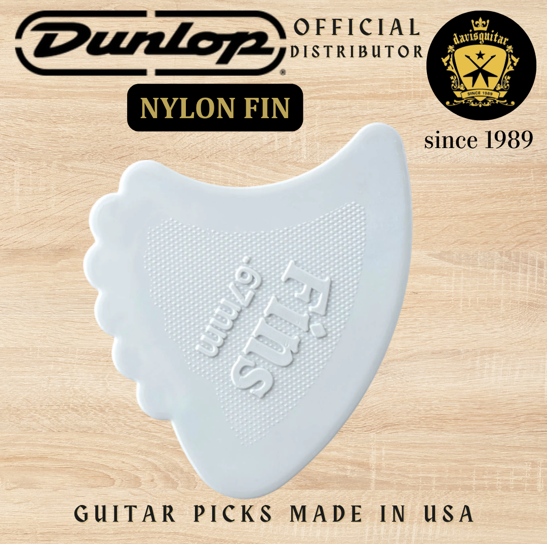 Jim Dunlop Guitar Pick Nylon Fin 0.67mm Made In USA